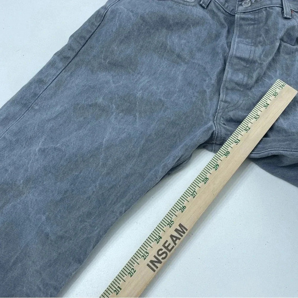 Levi's 501 Jeans Mens Size 36x34 gray button fly 0989 - Picture 11 of 12